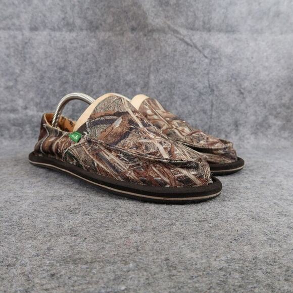 Sanuk Shoes Womens 9 Flats Slip On Vagabond Sidewalk Surfer Camouflage Casual - Picture 1 of 13
